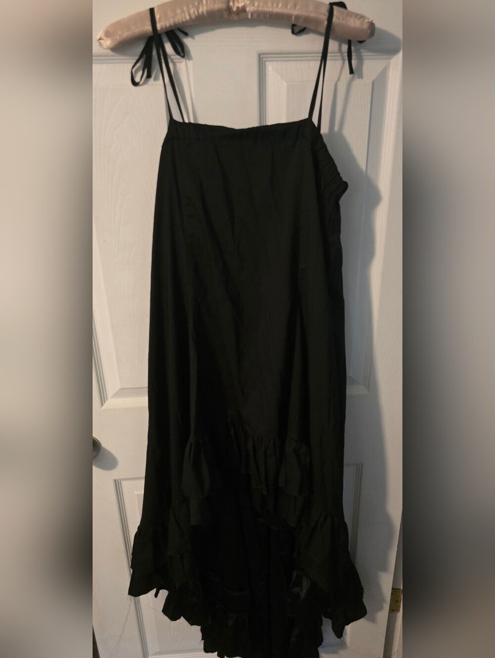 Black Ruffle Hem Women's Skirt